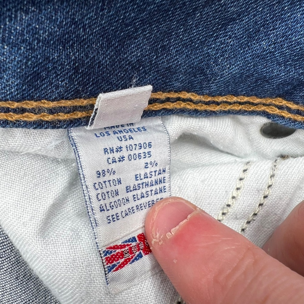 Hudson Beth Baby Bootcut Jeans Womens 29 Blue Solid Stretch‎ Flap Pocket Denim - Picture 15 of 16